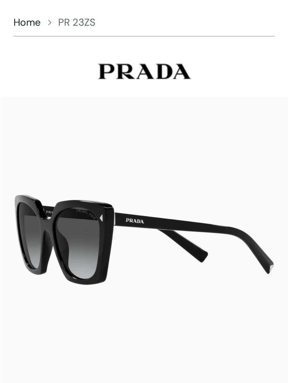 PRADA Women's Black Frame Sunglasses with Gray Gradient Lenses NWT - Picture 3 of 11